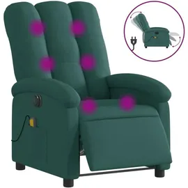 vidaXL Massagesessel Elektrisch 93 x 101 x 93 cm Dunkelgrün mit Fernbedienung