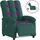 vidaXL Massagesessel Elektrisch 93 x 101 x 93 cm Dunkelgrün mit Fernbedienung