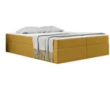 kaiser möbel Boxbett, Gelb, Textil, H3, Höhe ca. 20 cm, 180x200 cm, Schlafzimmer, Betten, Boxspringbetten