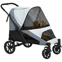 PawHut Hundewagen Grau 124 x 67 x 100 cm