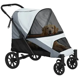 PawHut Hundewagen Grau 124 x 67 x 100 cm