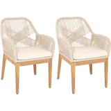 MCW MCW-H56b Gartenstuhl 58 x 58 x 108 cm beige 2 St.