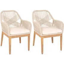 MCW MCW-H56b Gartenstuhl 58 x 58 x 108 cm beige 2 St.