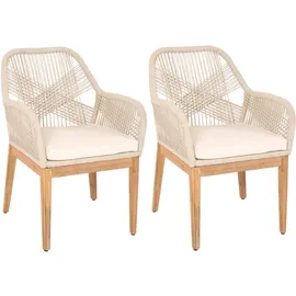 MCW MCW-H56b Gartenstuhl 58 x 58 x 108 cm beige 2 St.