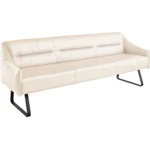 Musterring Essbank MUSTERRING "JustB SP500", weiß (bianco), B:262cm H:86cm T:70cm, Sitzbänke, Essbank, Metallkufe schwarz, verschiedene Farben, Breite 220 oder 250 cm