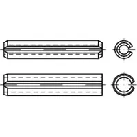 Industrial Quality Supplies ISO 13337 Spannstift (Spannhülse), leichte Ausführung,