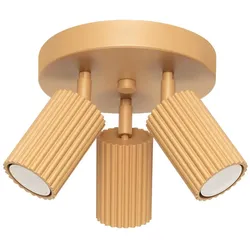 Deckenstrahler Karbon goldfarben 3-flammig GU10 Rondell
