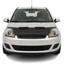 Omac Haubenbra Steinschlagschutz Bonnet Bra kompatibel mit Ford Fiesta Schwarz Halb