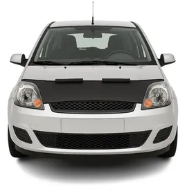 Omac Haubenbra Steinschlagschutz Bonnet Bra kompatibel mit Ford Fiesta Schwarz Halb
