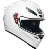AGV - K1 S E2206 Motorrad Helm, Herren ECE Vollvisier Motorradhelm, Racing Style mit Aerodynamischem Spoiler, Kratzfestem Visier, 190° Sichtfeld, mit Intercom Ready, Weiß