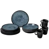 Brunner Midday Venetian Geschirr-Set 16-tlg. blau/schwarz