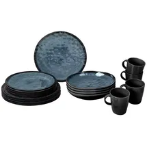 Brunner Midday Venetian Geschirr-Set 16-tlg. blau/schwarz