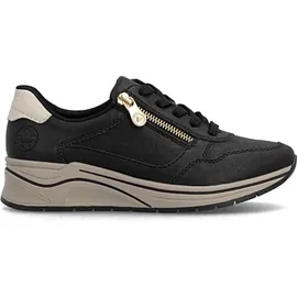 Rieker Keilsneaker Damen goldfarben/schwarz 41