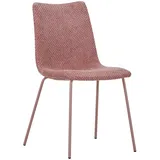 home24 Stuhl, Rosa, Metall, Textil, Rundrohr, 45x86.5x57 cm, AZO-frei, Bsci, Oeko-Tex® Standard 100, Stoffauswahl, Esszimmer, Stühle, Esszimmerstühle, Vierfußstühle