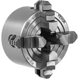 Vevor 4-Backen-Drehfutter, 80 mm, Spannfutter, 5-80 mm Spannbereich mit T-Schlüssel-Befestigungsschrauben, umkehrbare Backen, HT300-Material, für Holz-Metall-Drehmaschine