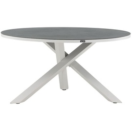 VCM Copacabana Esstisch Ø140cm weiß grau. - Grau
