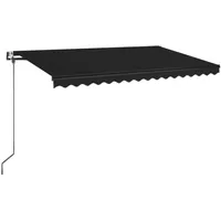 vidaXL LED Automatische Markise 450 x 350 cm anthrazit inkl. Windsensor 3069214