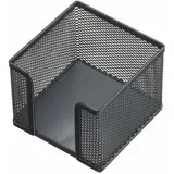 Helit Zettelbox the cube network, schwarz, ungefüllt, Metall