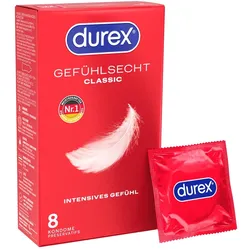 «Gefühlsecht Classic» 8 Premiumkondome mit Easy-OnTM-Passform (8 Kondome) 8 St
