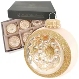 Krebs Glas Lauscha Gold, Reflex 6er-Set 8cm