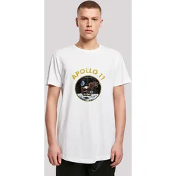 T-Shirt F4NT4STIC "NASA Classic Mondlandung White", Herren, Gr. 3XL, weiß, Obermaterial: 100% Baumwolle, casual, regular fit, Rundhals, Kurzarm ohne Bündchen, Shirts, Herren,Premium Merch,Lang,Longshirt,Bedruckt