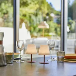 Set aus 2 Tischlampen H16cm Terracotta Lumisky