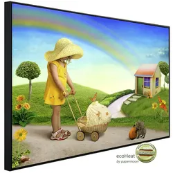 papermoon Infrarotheizung »EcoHeat - Kind mit Kinderwagen «, Matt-Effekt - bunt