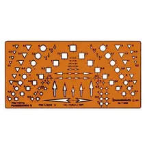 Standardgraph Zeichenschablone Planzeichen II 7358 orange