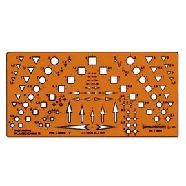 Standardgraph Zeichenschablone Planzeichen II 7358 orange