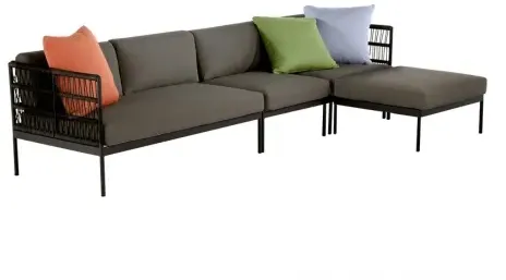 Niehoff Gartenmöbel Loungegarnitur Azuri 5 Aluminium anthrazit, 4-teilig