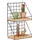 Relaxdays Wandregal 41 x 25 x 16 cm Schwarz/Braun