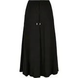 URBAN CLASSICS Ladies Viscose Midi Skirt Rock, Black, XXL