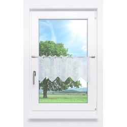 Scheibengardine Plauener Spitze - Wabenmuster " (Bx H) 81.50cm * 30cm" Beige/hellbeige