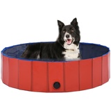 vidaXL Hundepool Faltbar Rot 120 x 30 cm PVC