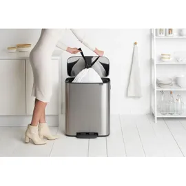 Brabantia Bo Treteimer 60 l Silber