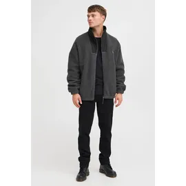 !Solid Fellimitatjacke SOLID "Fellimitatjacke SDMarkcom", Herren, Gr. S, grau (iron gate), Obermaterial: 100% Polyester PES., Jacken
