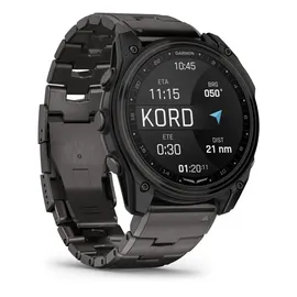 Garmin D2TM Mach 2 BT 51 mm Titaniumgehäuse Carbon Grau Sportarmband schwarz M