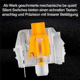 be quiet! Dark Mount Silent Linear UK ISO Tastatur, 8 Display-Tasten, Media Dock, hot-swap-fähiger Nummernblock,