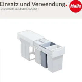 HAILO Inneneimer 10 Liter hellgrau