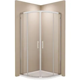 EMKE Runddusche mit Schiebetür 90 x 90 cm 195 cm Sicherheitsglas