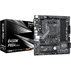 ASRock B450M Pro4 R2.0 - Motherboard - micro ATX - Socket AM4 - AMD B450 Chipsat