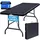 CASARIA Klapptisch 183 x 76 x 74 cm Anthrazit/Grau