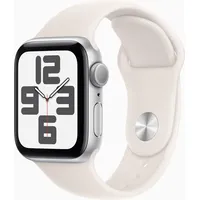 Apple Watch SE 2024 GPS 40 mm Aluminiumgehäuse Polarstern, Sportarmband Polarstern M/L