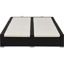 vidaXL Doppel-Sonnenliege 202 x 145 x 80 cm schwarz/cremeweiß