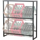 Zelsius Getränkekistenregal 6 Kisten Schwarz