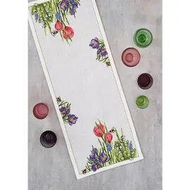 Permin Tischläufer Kreuzstich Stickpackung Frühling Zählmuster