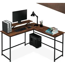 Tectake Eckschreibtisch Melrose Eiche / Braun