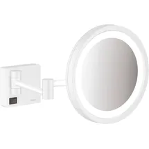 Hansgrohe AddStoris Kosmetikspiegel, mit LED Leuchte, mattweiß