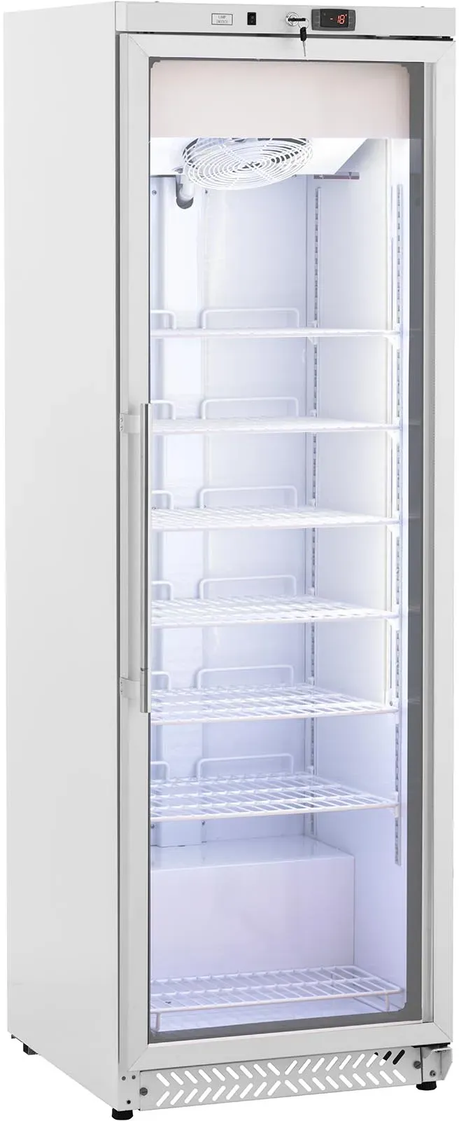 Gefrierschrank - 380 L - Royal Catering - Glastür - Weiß - Kältemittel R290 RCLK-F380GB