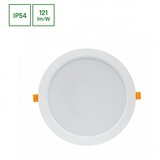Spectrum LED Panel DURE 3 Einbauleuchte 24W rund 2900lm Badezimmerleuchte IP54 Warmweiß 3000K